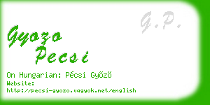 gyozo pecsi business card