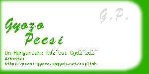 gyozo pecsi business card